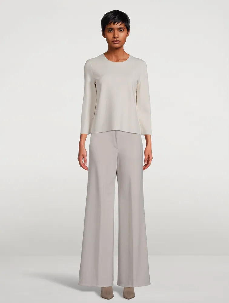 Terena Wide-Leg Precision Ponte Trousers