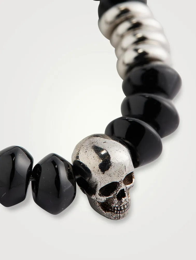 Multi Bead Skull Necklace