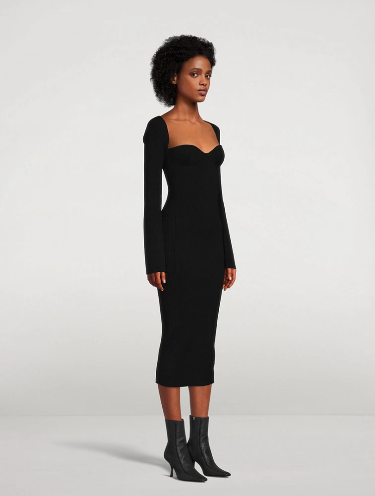 The Beth Long-Sleeve Knit Dress