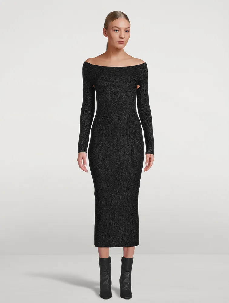 The Marisole Off-The-Shoulder Knit Dress