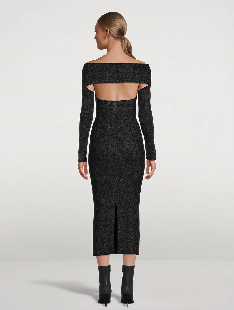 The Marisole Off-The-Shoulder Knit Dress