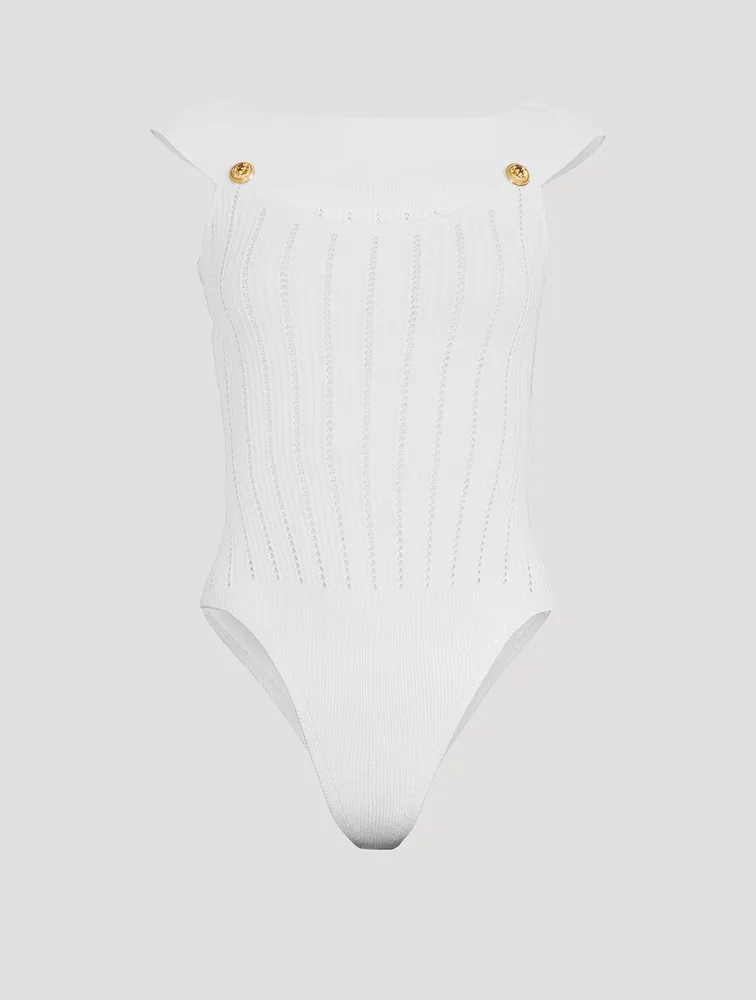 Key-Hole Knit Bodysuit