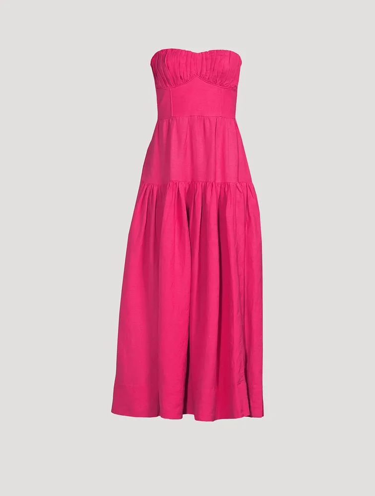 Joanine Strapless Midi Dress