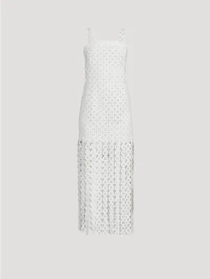 Jaycee Circle Lace Fringe Midi Dress