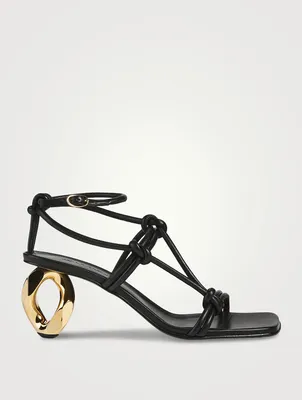 Chain Link Leather Sandals