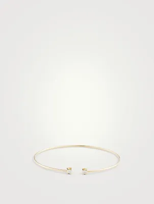 Small Le Cube 18K Gold Diamant Flex Bracelet With Diamonds