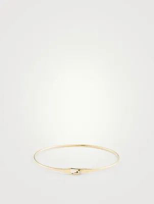 Serrure 18K Gold Bangle Bracelet With Diamond