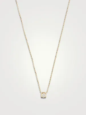 Medium Le Cube Diamant 18K Gold Necklace With Diamond
