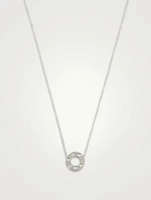 Pulse 12mm 18K White Gold Necklace With Diamonds