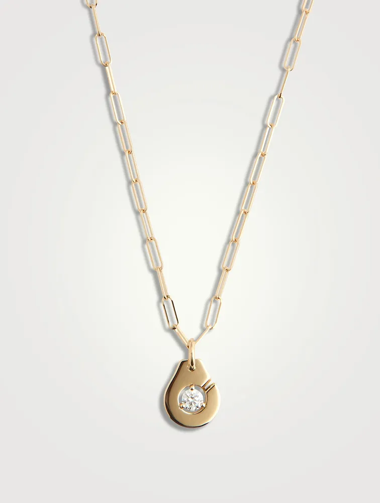 Menottes R10 18K Gold Chain Necklace With Diamond