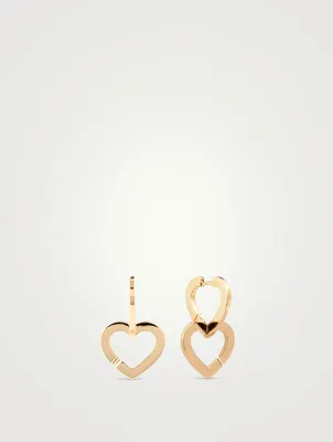 Double Cœurs 18K Gold Mono Earring
