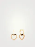 Double Cœurs 18K Gold Mono Earring