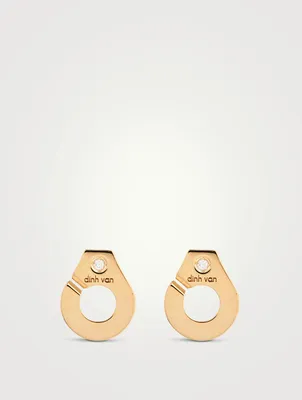 Menottes R7,5 18K Gold Stud Earrings With Diamonds