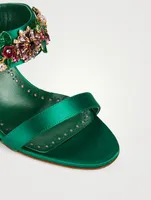 Sayani Embellished Satin Mules