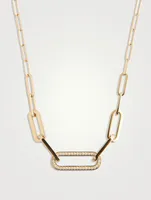 L Maillon 18K Gold Necklace With Diamonds