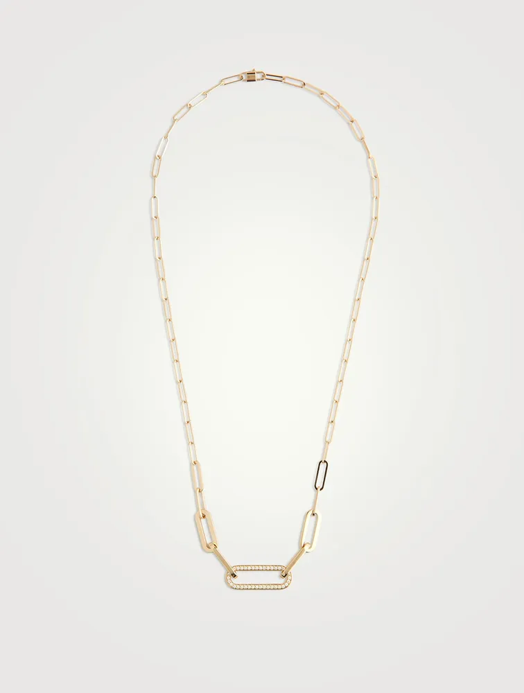 L Maillon 18K Gold Necklace With Diamonds