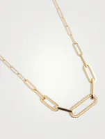 L Maillon 18K Gold Necklace With Diamonds