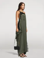 Asymmetric Satin Gown