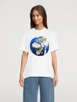 Sequin Globe T-Shirt