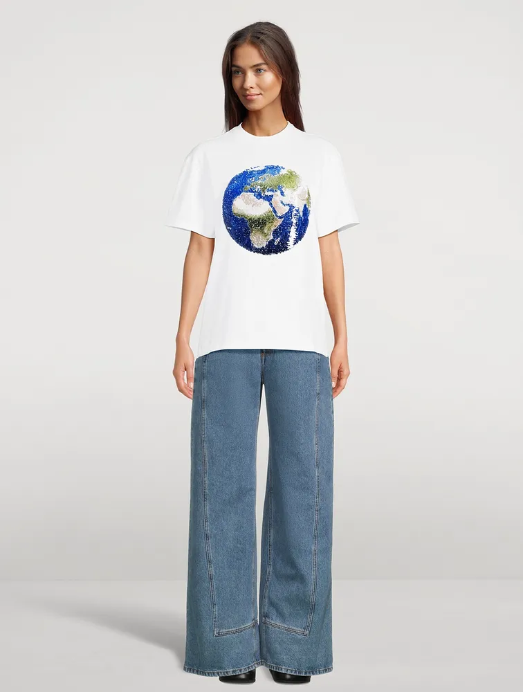 Sequin Globe T-Shirt