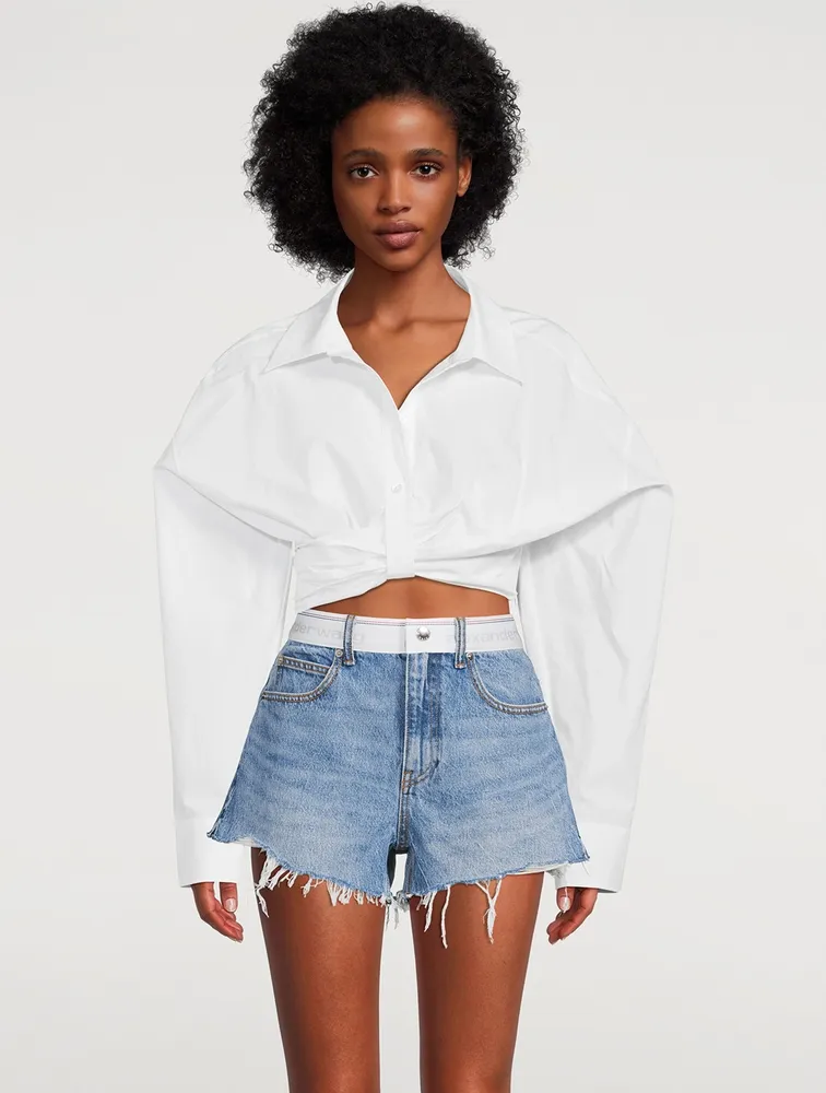 Cropped Compact Cotton Shirt