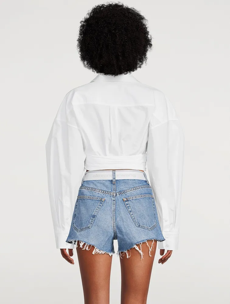 Cropped Compact Cotton Shirt