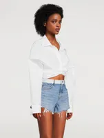 Cropped Compact Cotton Shirt