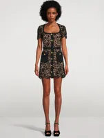 Guipure Lace Mini Dress