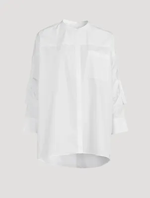 Poplin Shirt With Roll-Tab Sleeves