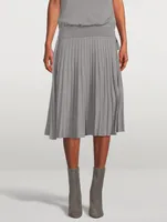 Pleated Side Tie Skirt