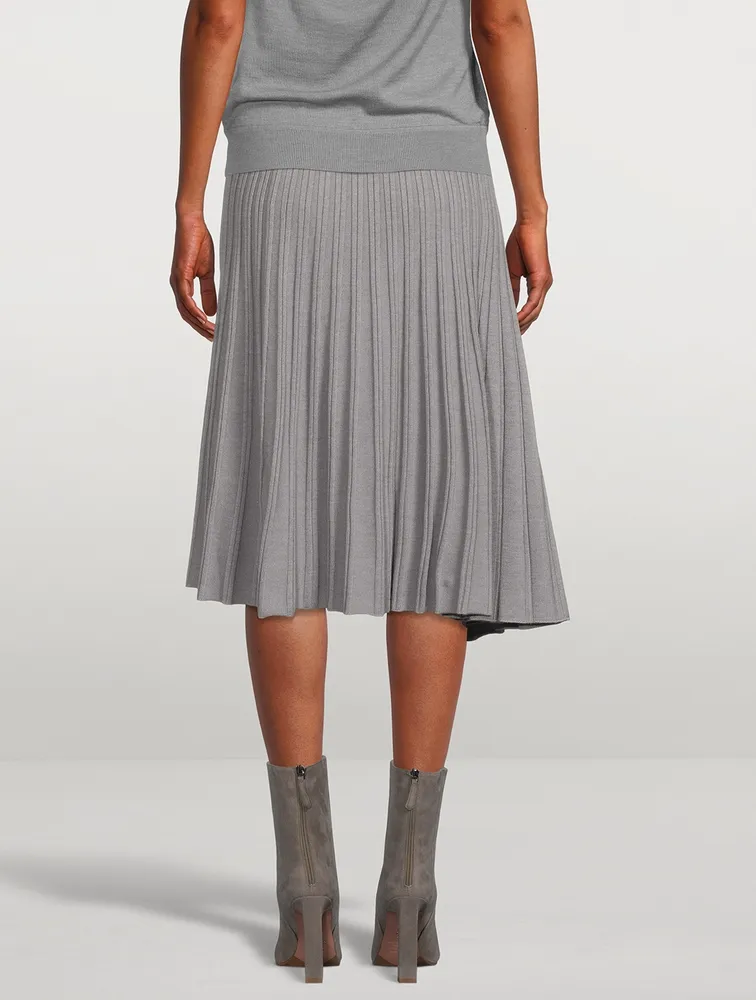 Pleated Side Tie Skirt