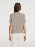 Gigi Trip Cashmere Short-Sleeve Sweater