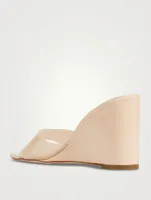 Octavia Patent Leather And PVC Wedge Mules