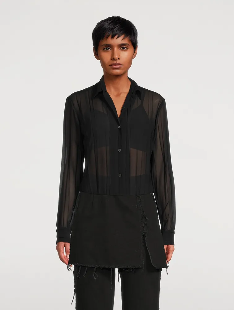 Clavelly Pleated Shirt