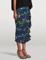 Sina Ruffled Skirt Floral Print