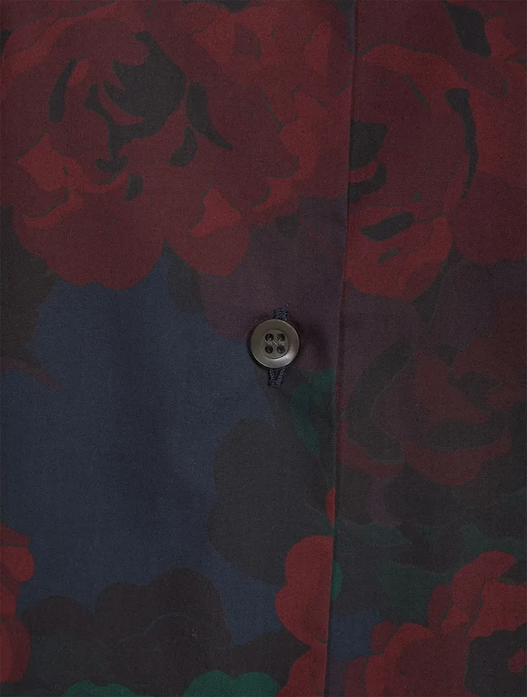 Clavelly Poplin Shirt Floral Print