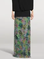 Silene Silk Maxi Skirt Floral Print