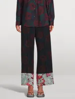 Puvis Wide-Leg Trousers Floral Print