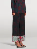 Puvis Wide-Leg Trousers Floral Print