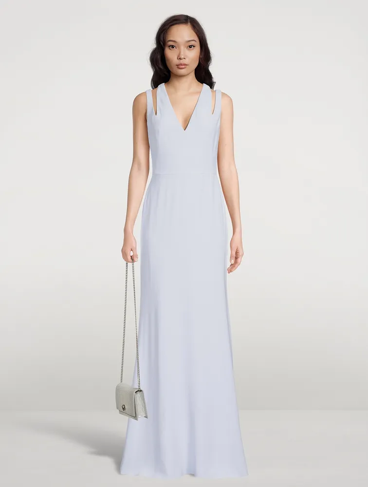 Leaf Crepe Gown