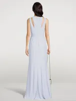 Leaf Crepe Gown