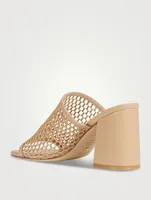 Cayman Perforated Leather Mules