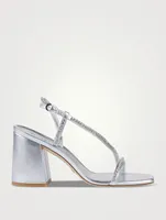 Soiree Embellished Metallic Leather Sandals