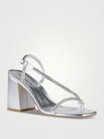 Soiree Embellished Metallic Leather Sandals