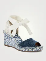 Piia Denim Espadrille Wedge Sandals