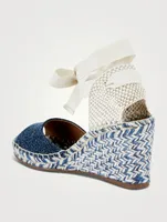 Piia Denim Espadrille Wedge Sandals