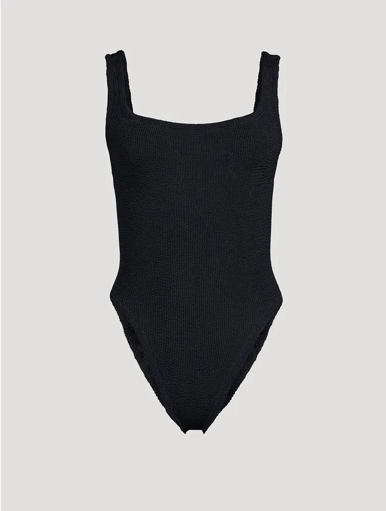 Square Neck One-Piece Swimsuit