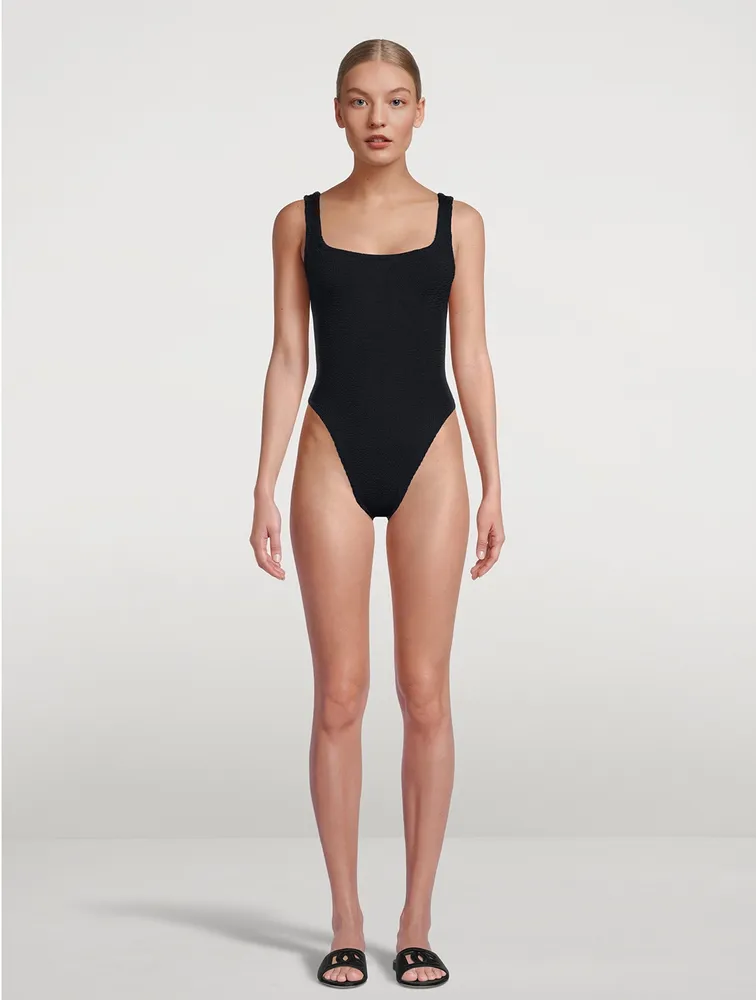 Square Neck One-Piece Swimsuit
