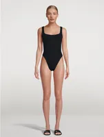 Square Neck One-Piece Swimsuit