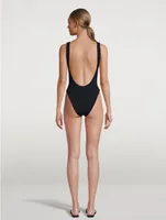 Square Neck One-Piece Swimsuit